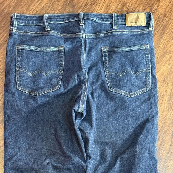 American Eagle Airflex Women’s Jeans 38 Loose Cropped Dark Wash - Picture 1 of 6